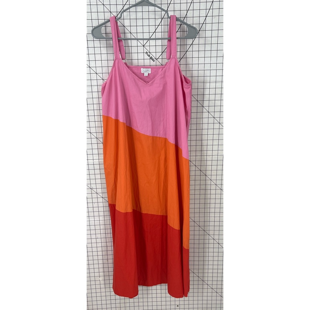 Mud Pie  Mackenzie asymmetrical, Color Block Maxi Dress Size M - Picture 10 of 11